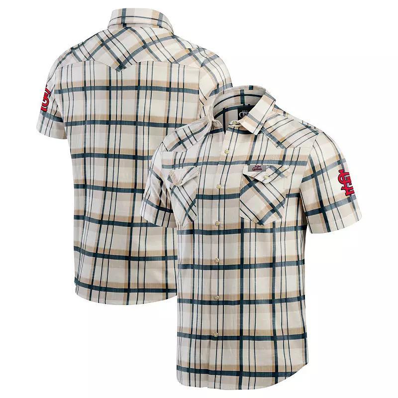 Men's Darius Rucker Collection by Fanatics Red Cincinnati Reds Plaid Full-Snap Shirt, Size: Small, Red Red Product Image