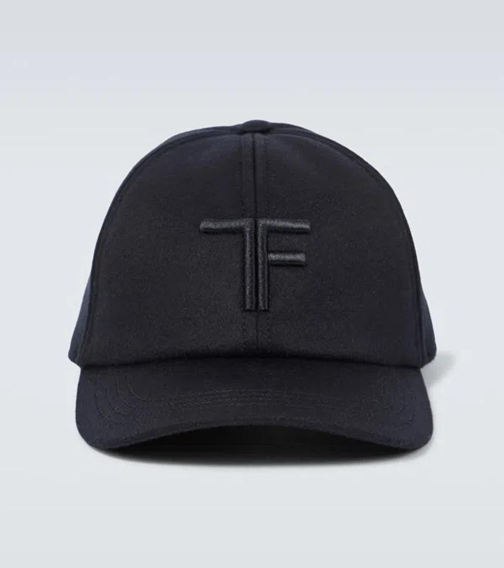 TOM FORD Logo Monogram Cotton Twill Baseball Cap In Black Product Image