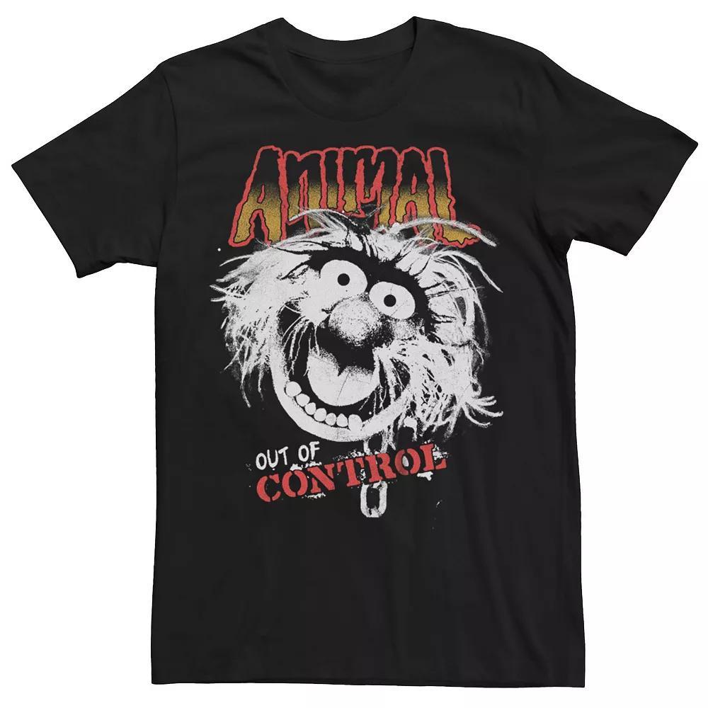 Disney's The Muppets Animal Men's Out Of Control Poster Graphic Tee, Size: Large, Black Product Image