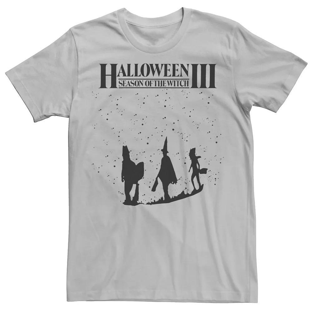 Men's Halloween 3 Starry Night Silhouette Tee, Size: Small, Silver Product Image