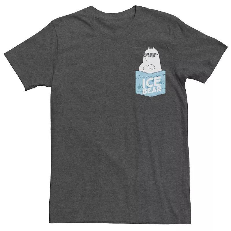 Men's Cartoon Network We Bare Bears Ice Bear Faux Pocket Tee, Boy's, Size: XL, Grey Heather Product Image