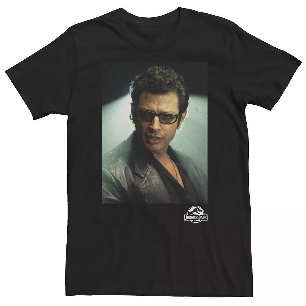 Big & Tall Jurassic Park Ian Malcolm Head Shot Photo Tee, Men's, Size: Large Tall, Black Product Image