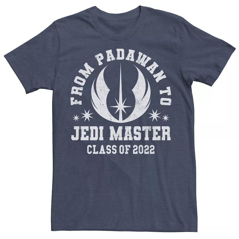 Men's Star Wars From Padawan To Jedi Master Class Of 2022 Tee, Size: Small, Navy Grey Product Image