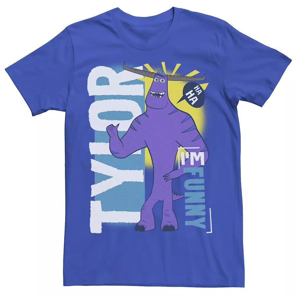 Disney / Pixar's Monsters At Work Tylor Men's Ha Ha Funny Tee, Boy's, Size: XS, Blue Product Image