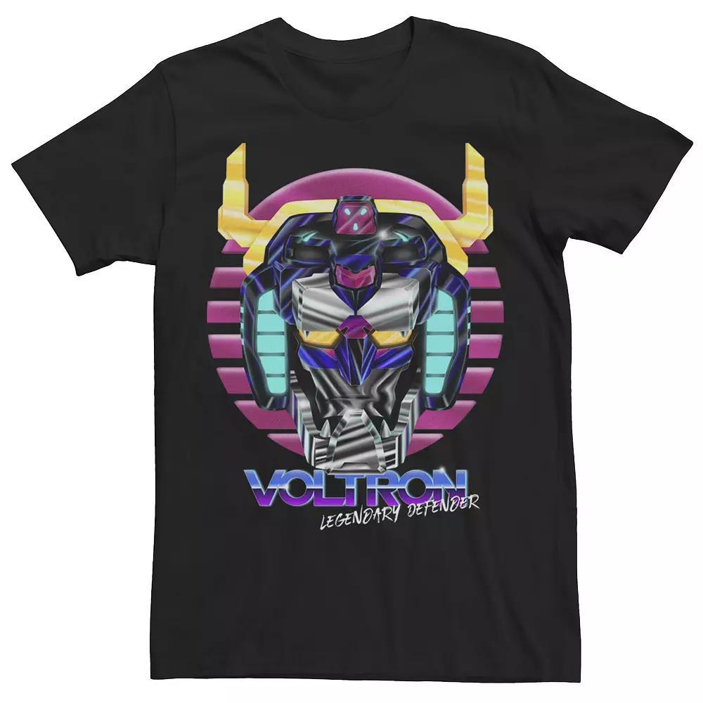 Men's Voltron: Legendary Defender Head On Graphic Short Sleeve Tee, Size: XL, Black Product Image