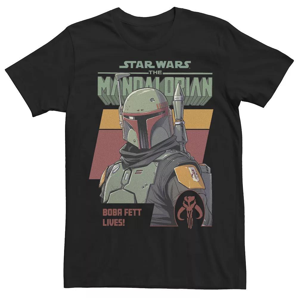Men's The Mandalorian Boba Fett Tee, Size: XXL, Black Product Image