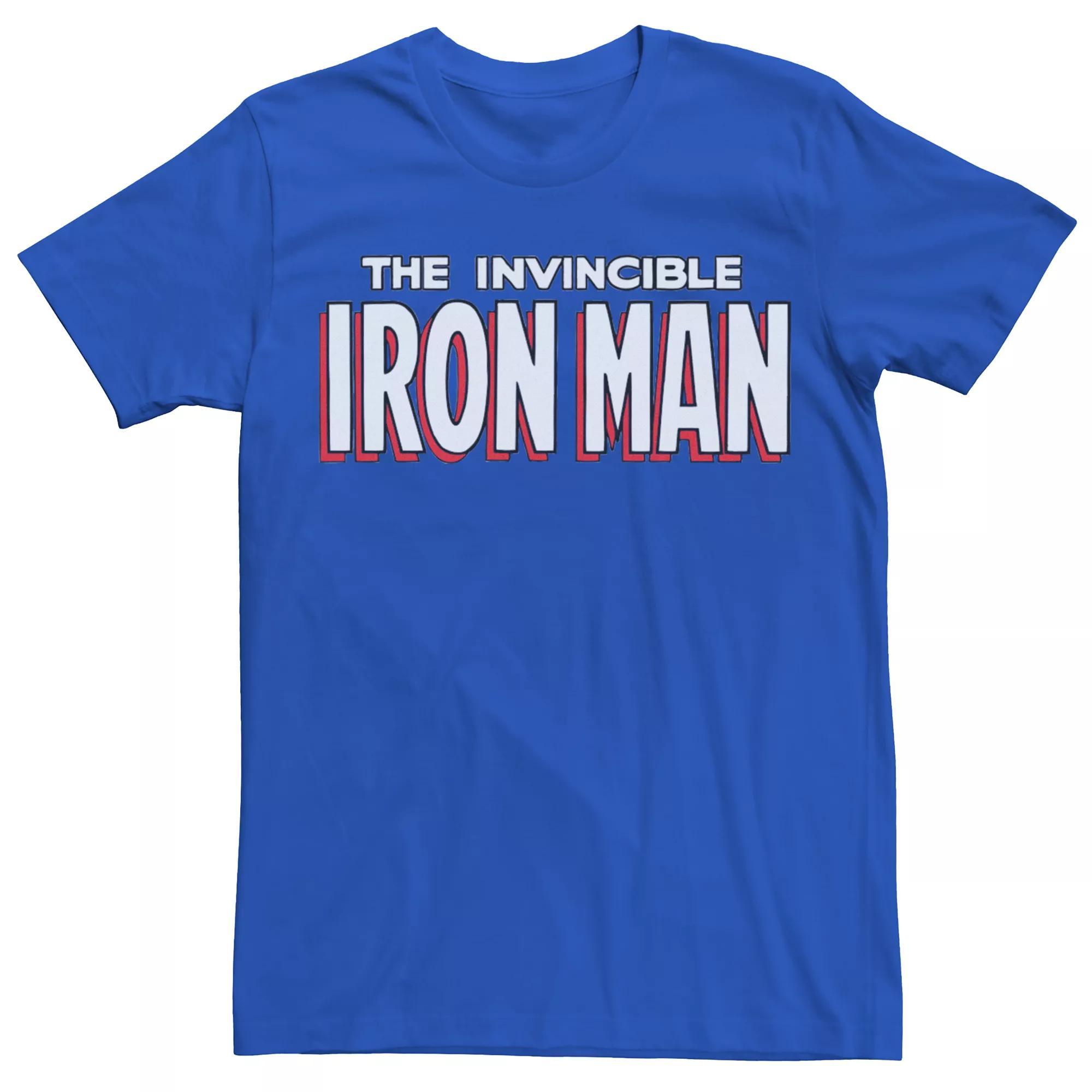Men's Marvel Invincible Iron Man Short Sleeve Graphic Tee, Size: Small, Royal Product Image
