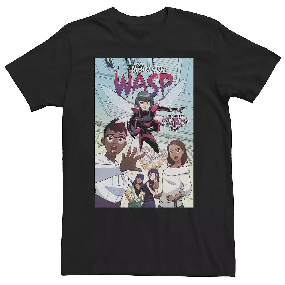 Big & Tall Marvel Unstoppable WASP Comic Cover Tee, Men's, Size: 4XL, Black Product Image