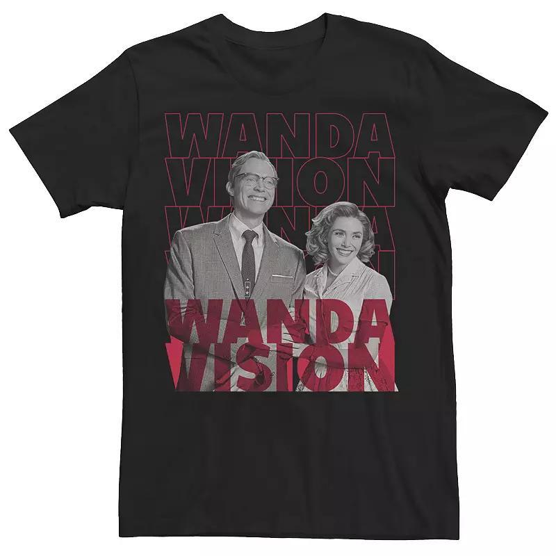Men's Marvel WandaVision Text Stack Portrait Tee, Size: XL, Black Product Image