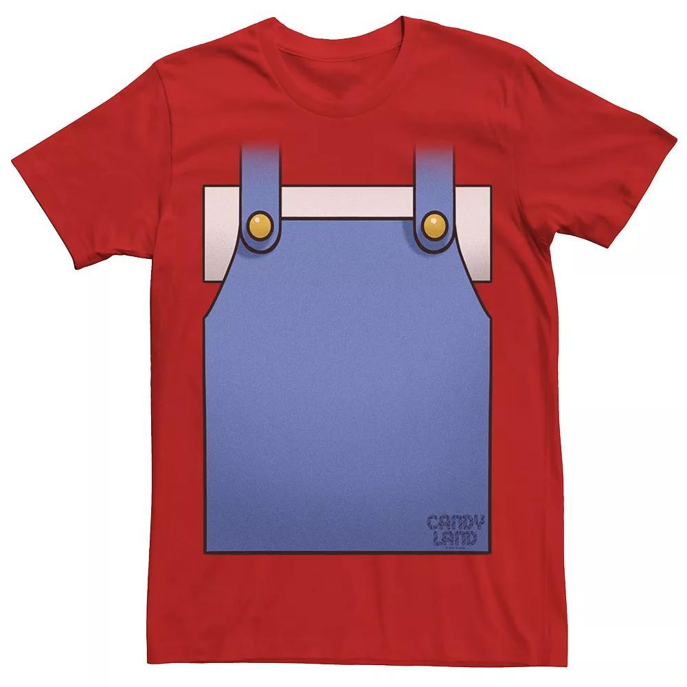 Men's Candy Land Overall Costume Tee, Size: Small, Red Product Image
