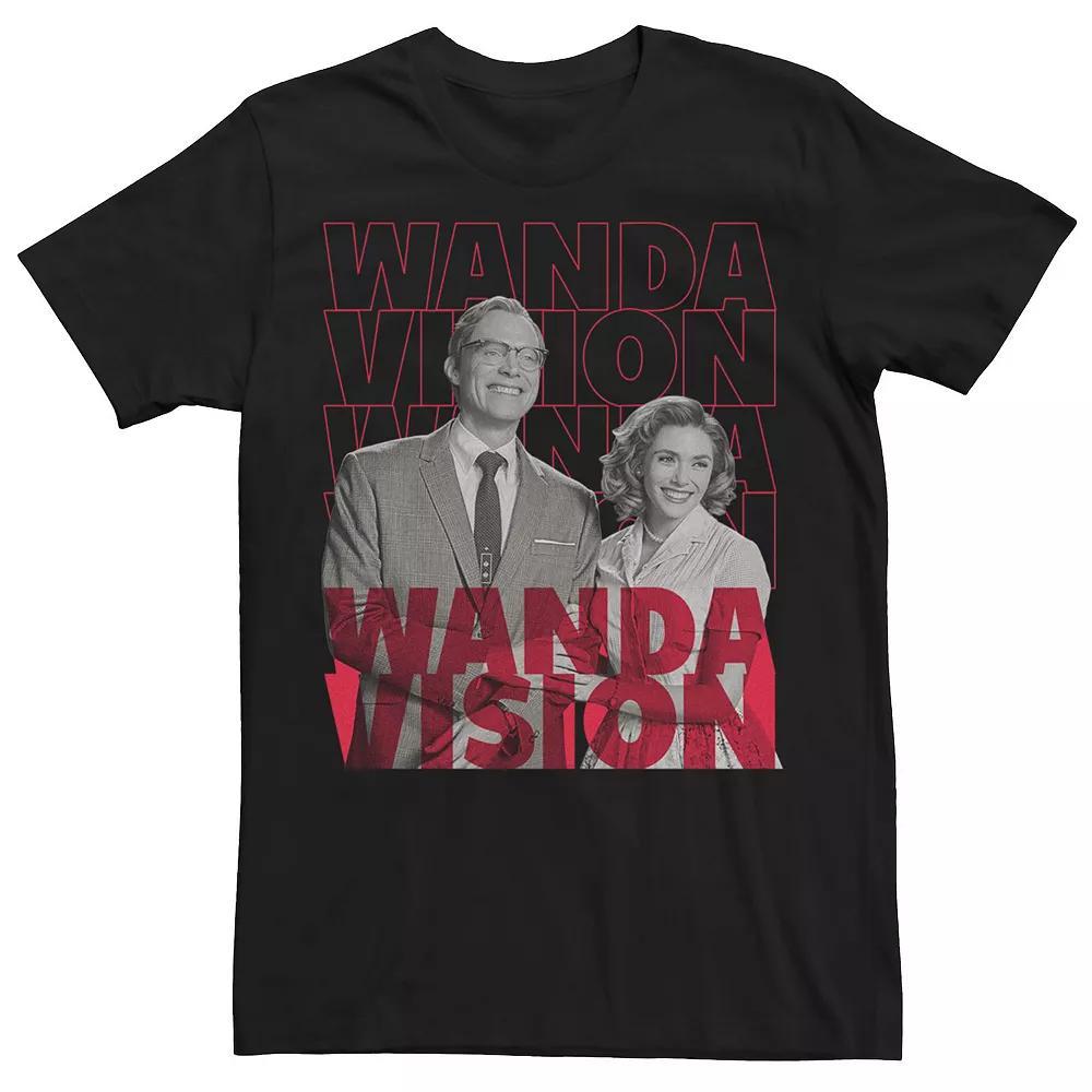 Men's Marvel WandaVision Text Stack Portrait Tee, Size: XL, Black Product Image