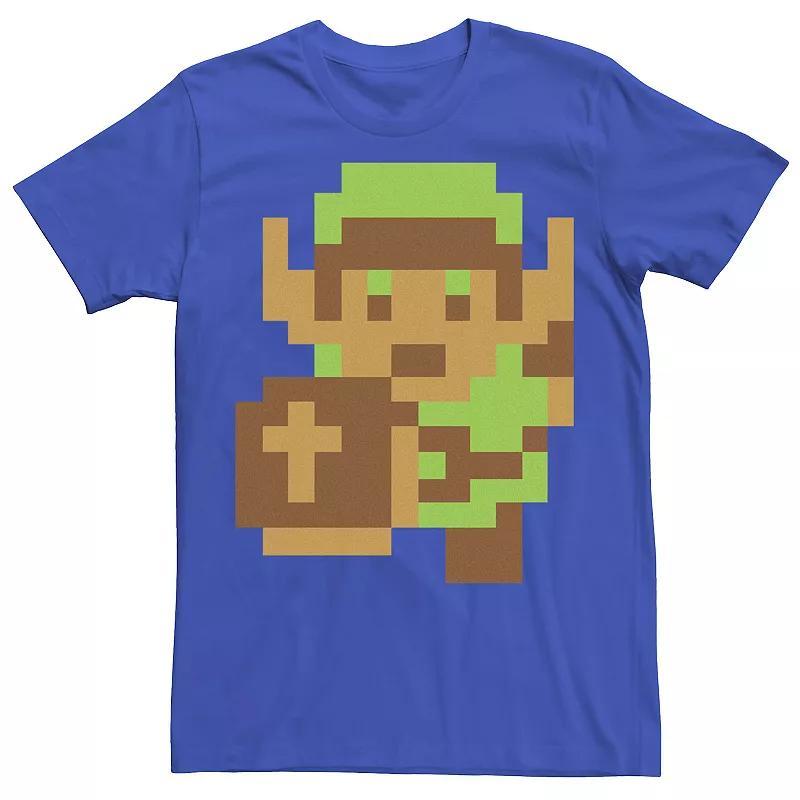 Men's Nintendo Legend of Zelda Pixelated Link Portrait Tee, Size: Medium, Grey Heather Product Image