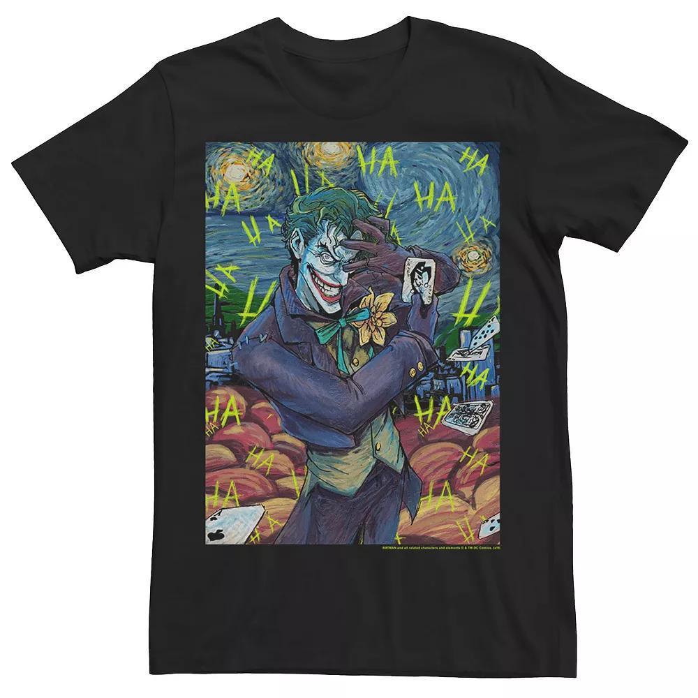 Men's Batman Joker Starry Graphic Tee, Size: Large, Black Product Image