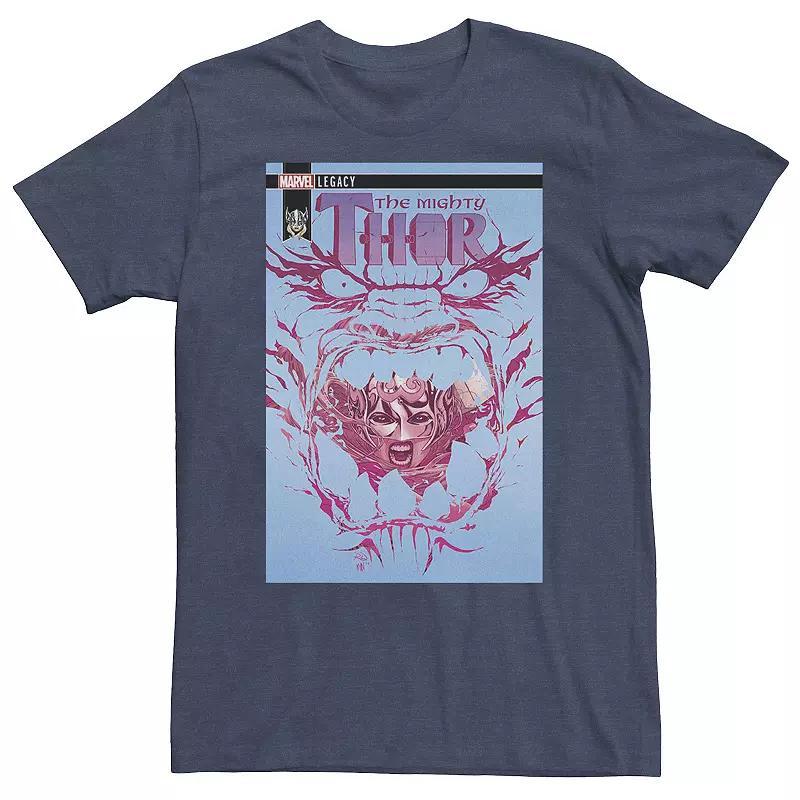 Men's Star Wars The Mandalorian Grogu Stronger That You Think Graphic Tee, Size: Medium, Navy Grey Product Image