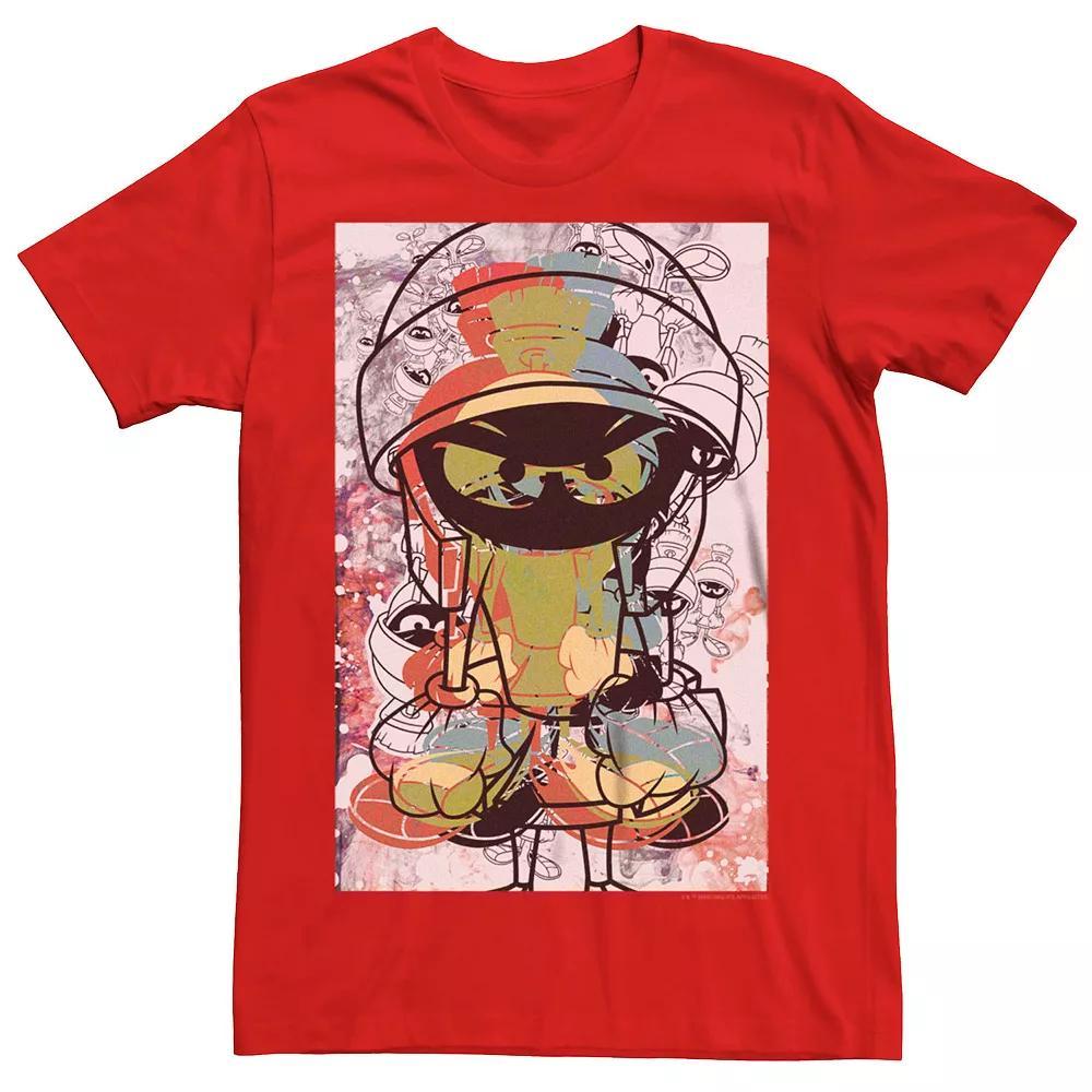 Men's Looney Tunes Marvin The Martian Composition Graphic Tee, Size: XL, Red Product Image