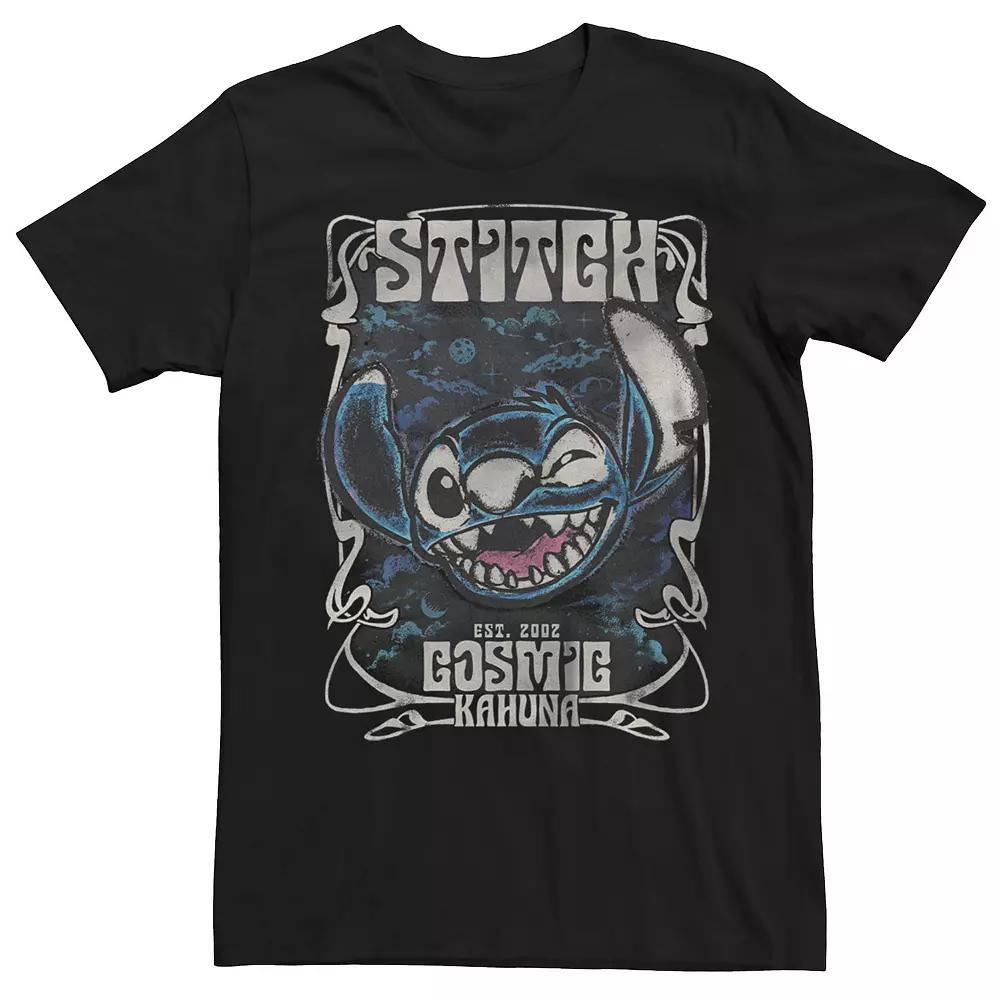 Men's Disney's Lilo And Stich Cosmic Kahuna Tee, Size: Medium, Black Product Image