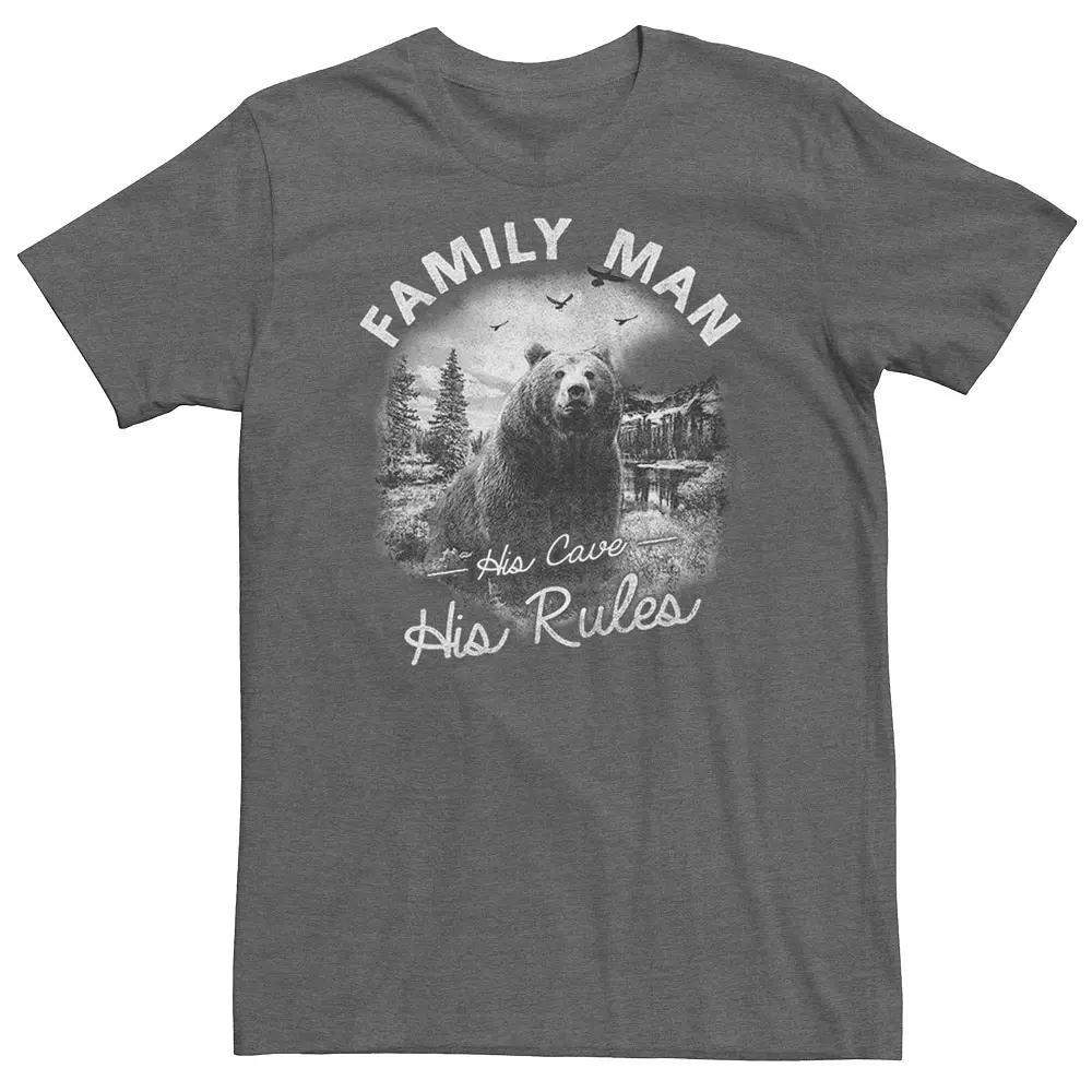 Men's Family Man Bear Graphic Tee, Size: XL, Grey Heather Product Image