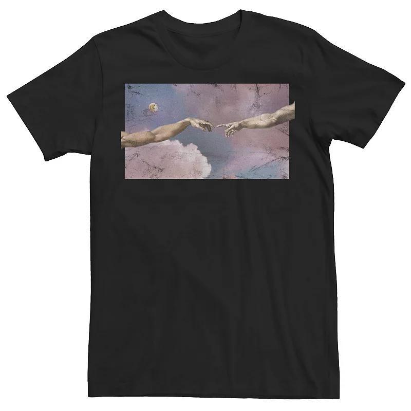 Disney's Mickey Mouse Rainbow Heart-Shaped Hands Men's Tee, Size: Small, Red Product Image