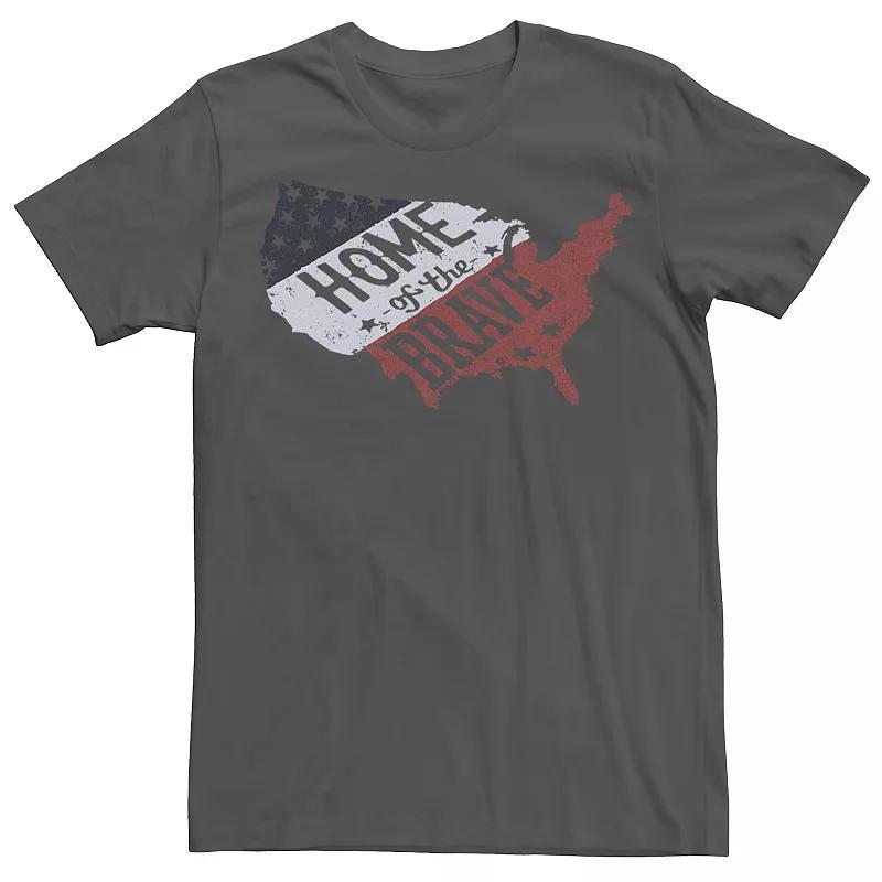 Men's Home Of The Brave United States Silhouette Tee, Boy's, Size: Medium, Grey Product Image