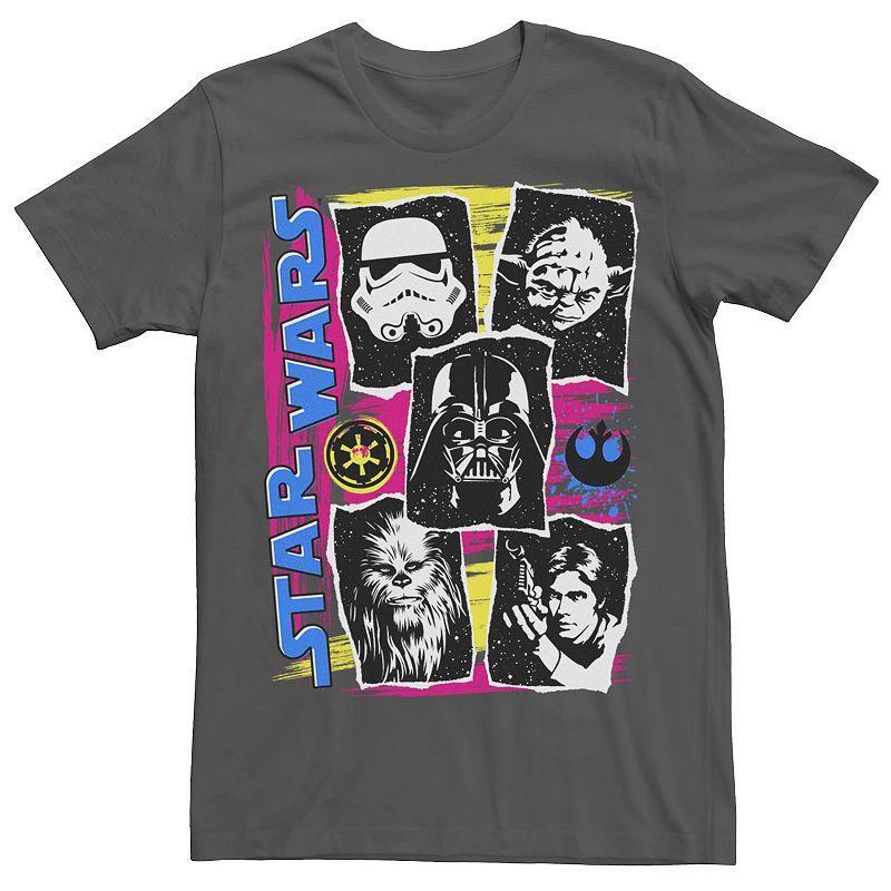 Men's Star Wars Characters Colorpop Collage Graphic Tee, Size: Large, Royal Product Image