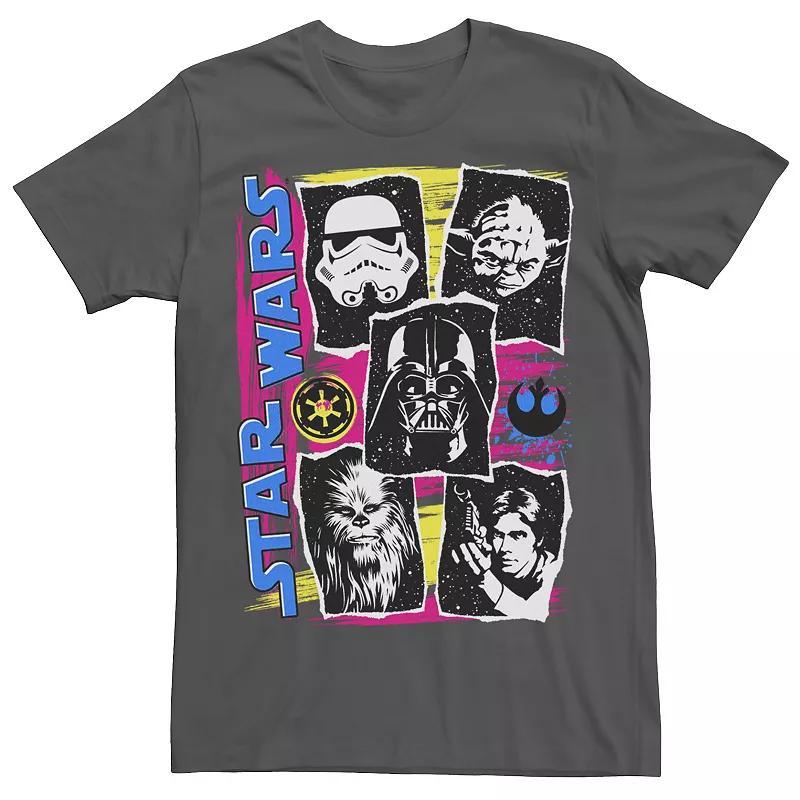 Men's Star Wars Characters Colorpop Collage Graphic Tee, Size: Large, Royal Product Image