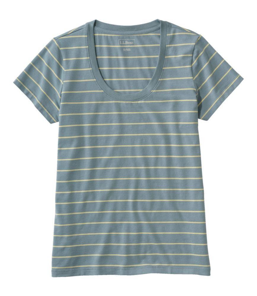 
                            Women's Soft Stretch Supima Tee, Crewneck Short-Sleeve Striped
                         Product Image