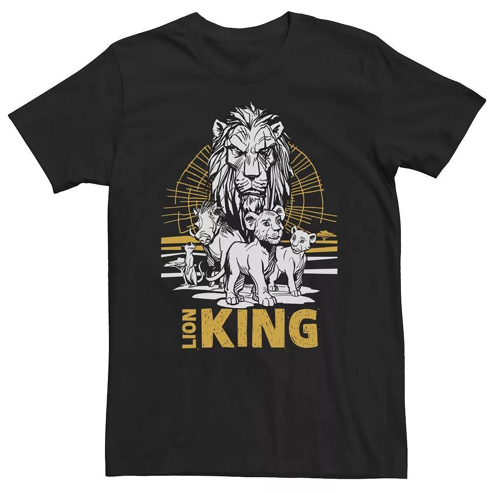 Big & Tall Disney The Lion King Live Action Group Shot Sketch Poster Tee, Men's, Size: 3XL, White Product Image