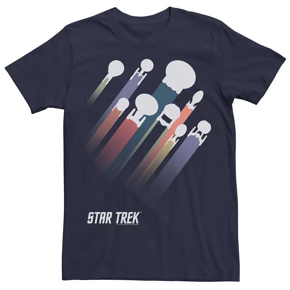 Men's Star Trek Ship Streaks Tee, Size: Large, Blue Product Image