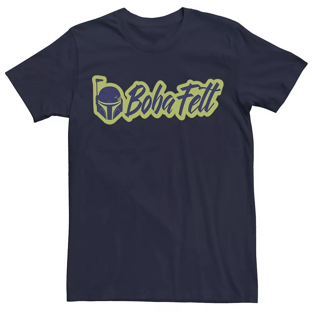 Men's Star Wars The Book Of Boba Fett Boba Logo Tee, Size: Large, Blue Product Image