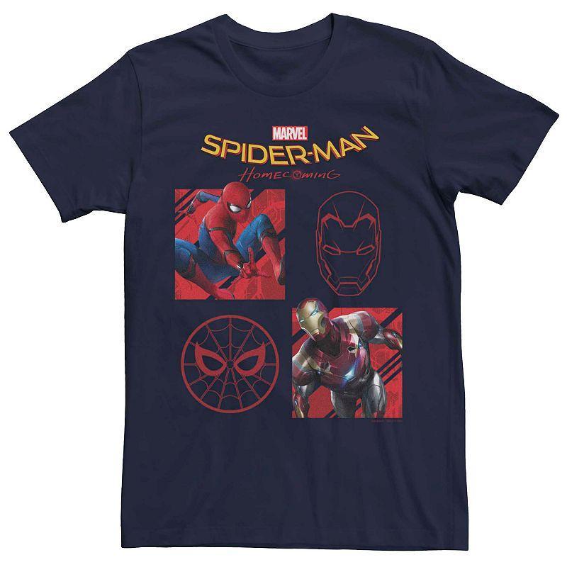 Men's Marvel Spider-Man Short Sleeve Graphic Tee, Size: Large, Blue Product Image