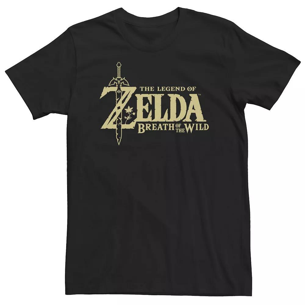 Big & Tall The Legend Of Zelda Breath Of The Wild Title Logo Tee, Men's, Size: 4XLT, Black Product Image