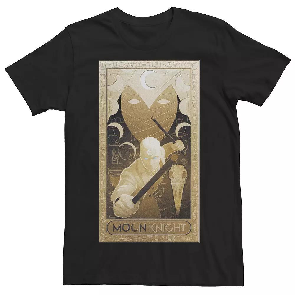 Men's Marvel Moon Knight Gold Glyphs Poster Tee, Size: XXL, Black Product Image