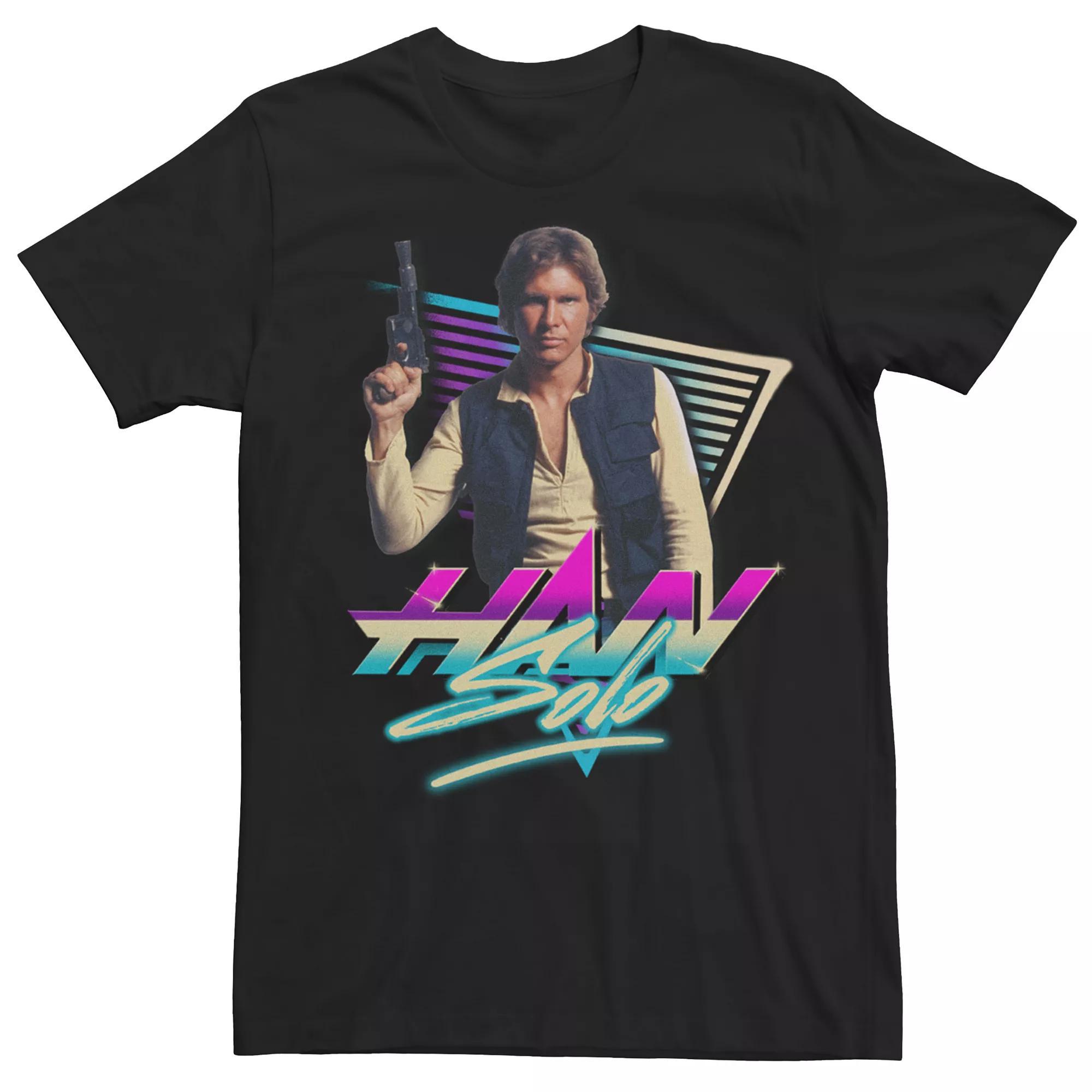 Men's Star Wars Han Solo 80's Style Portrait Tee, Size: Large, Black Product Image