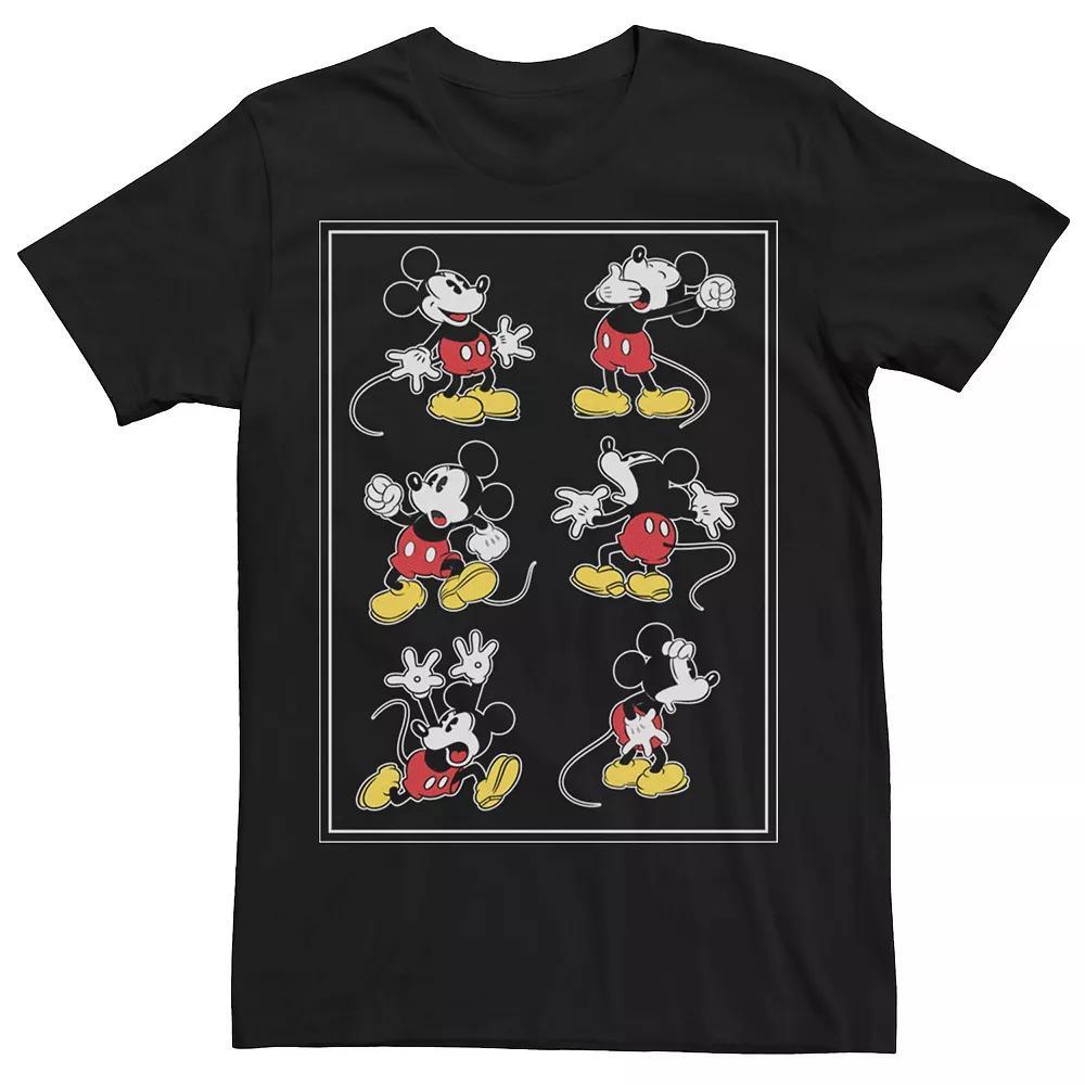 Disney's Mickey Mouse Men's Many Emotions Border Tee, Size: XL, Black Product Image