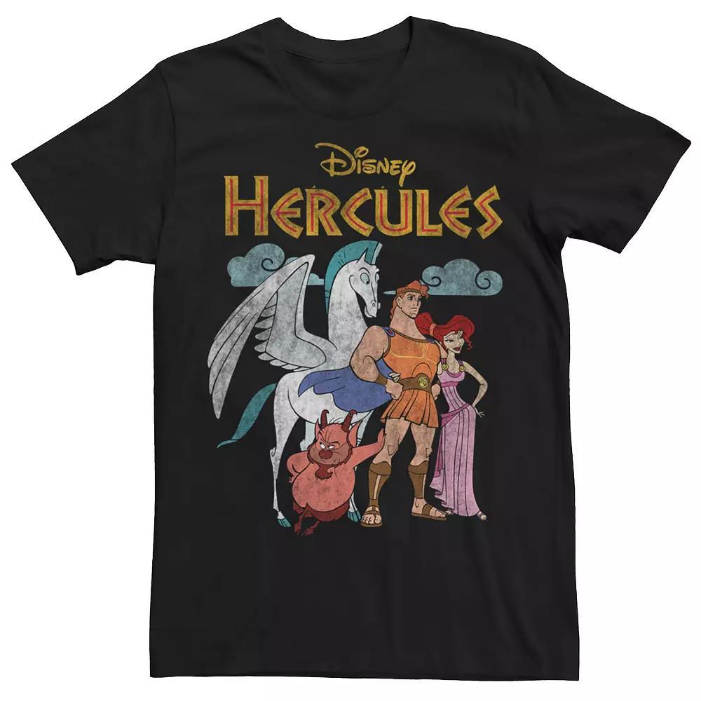 Disney's Hercules Classic Group Shot Vintage Men's Tee, Size: XXL, Black Product Image
