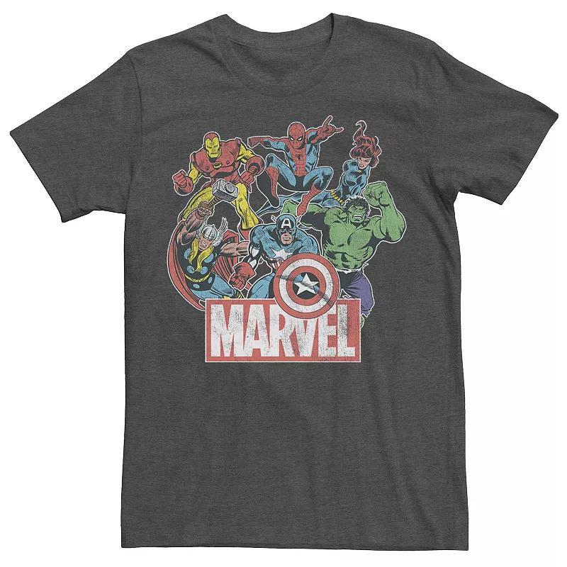Big & Tall Marvel Avengers Endgame Stronger Together Team Group Shot Tee, Men's, Size: 4XLT, Black Product Image