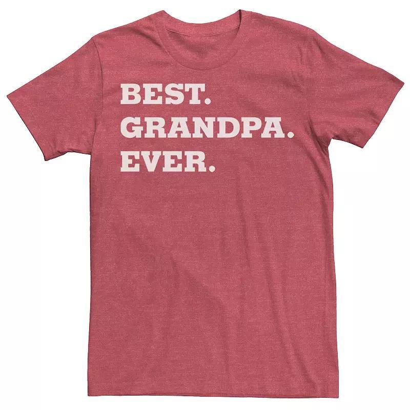 Men's Best. Grandpa. Ever. Simple Text Graphic Tee, Size: Medium, Red Grey Product Image