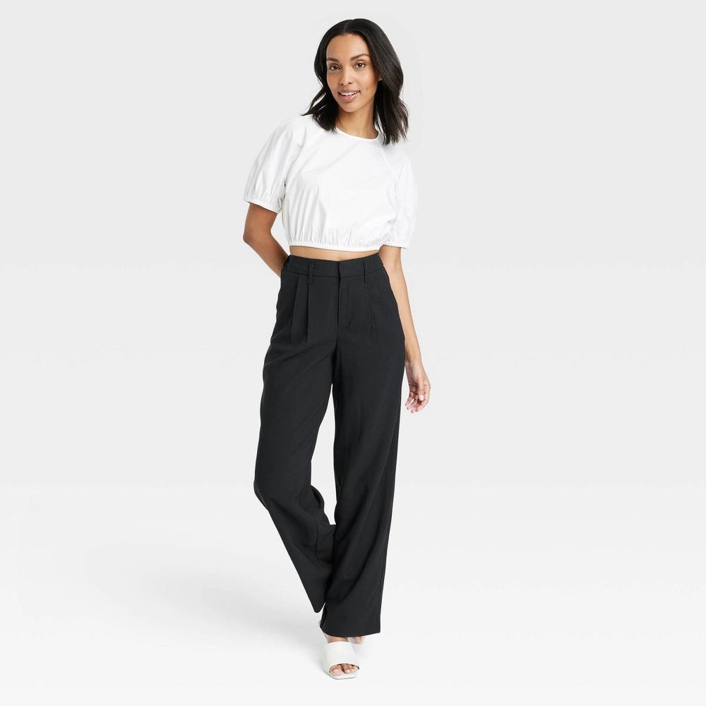 Women's High-Rise Straight Trousers - A New Day™ Product Image
