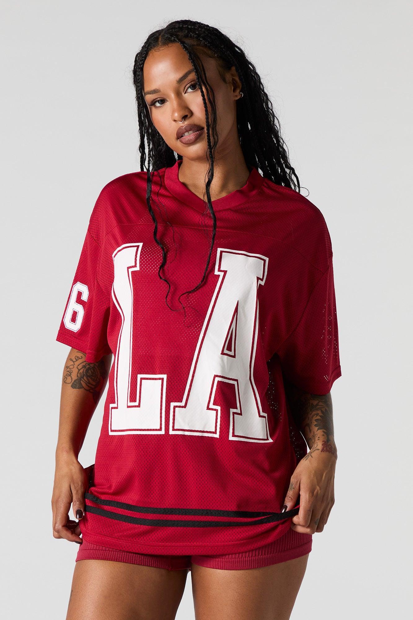 Mesh Graphic Football Jersey Female Product Image