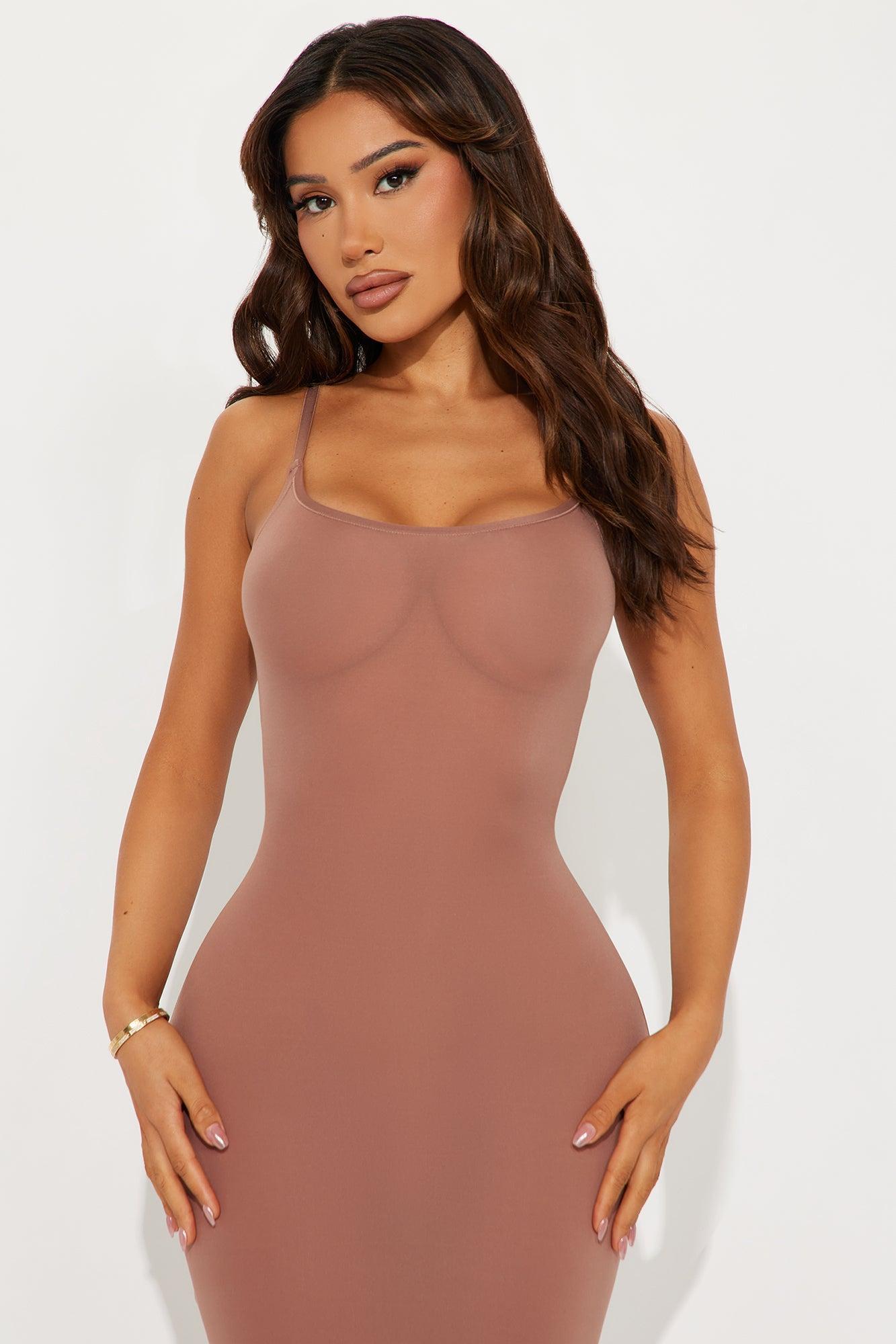 Light As A Feather Microfiber Maxi Slip Gown - Mocha Product Image