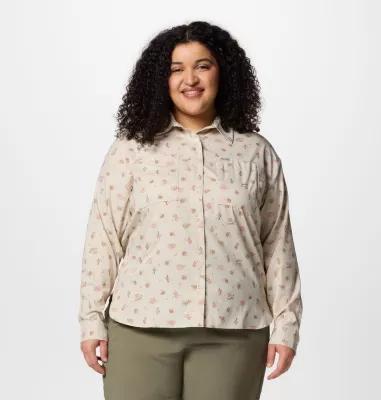 Columbia Women's Silver Ridge Utility Patterned Long Sleeve Shirt - Plus Size- Product Image
