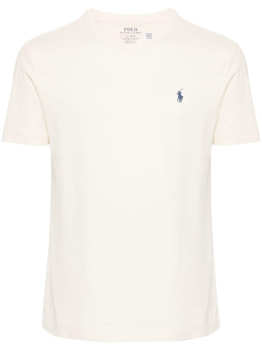 Pony-embroidered T-shirt In Neutrals Product Image