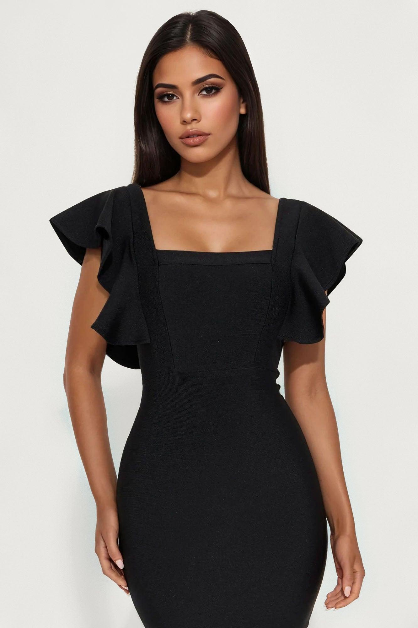 Elyse Bandage Mini Dress - Black Female Product Image