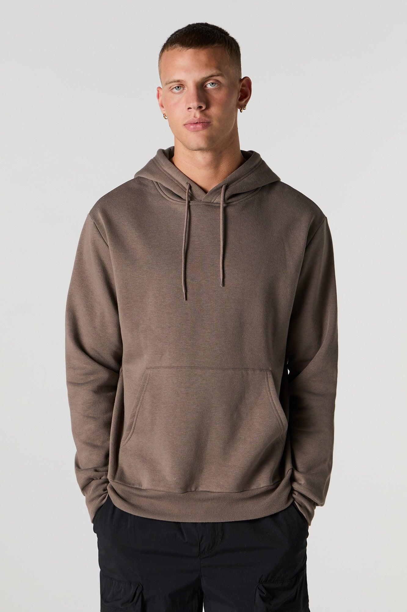 Everyday Solid Fleece Hoodie Male Product Image