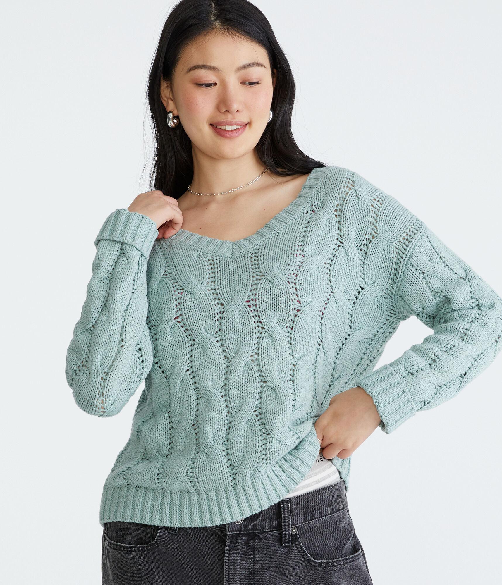 Wear 2 Ways Paris Oversized Cable Sweater Product Image