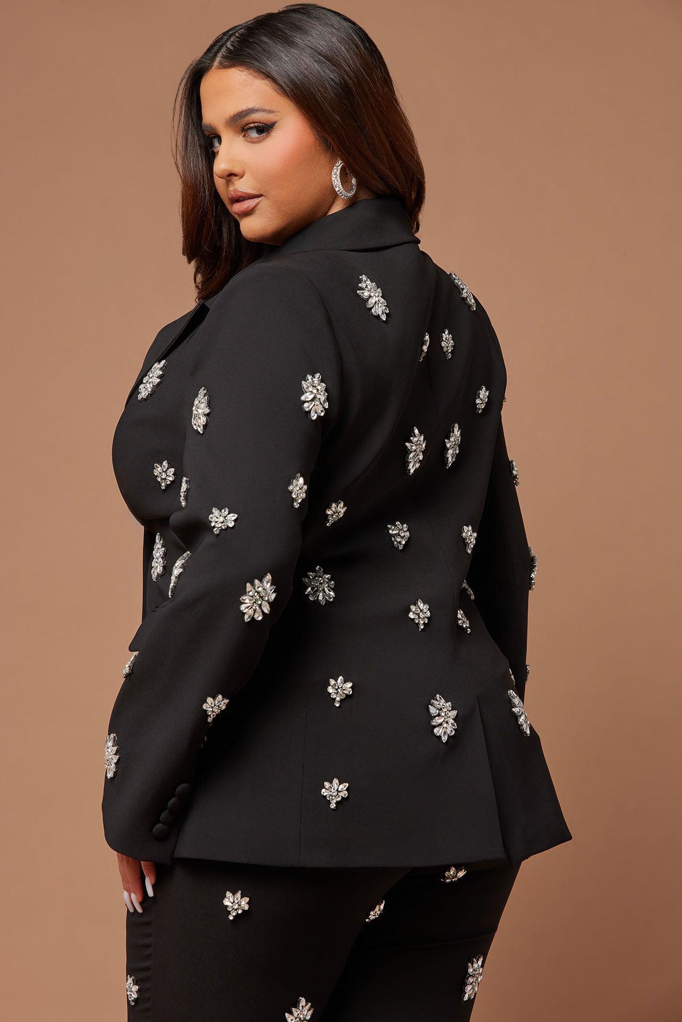 Verona Embellished Jacket - Black Product Image