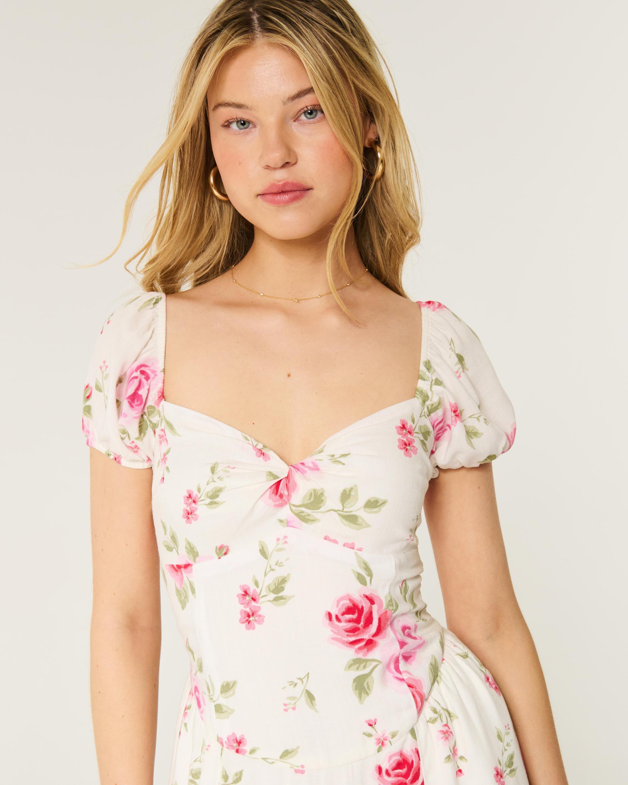Cinch Bust Drop-Waist Maxi Dress Product Image