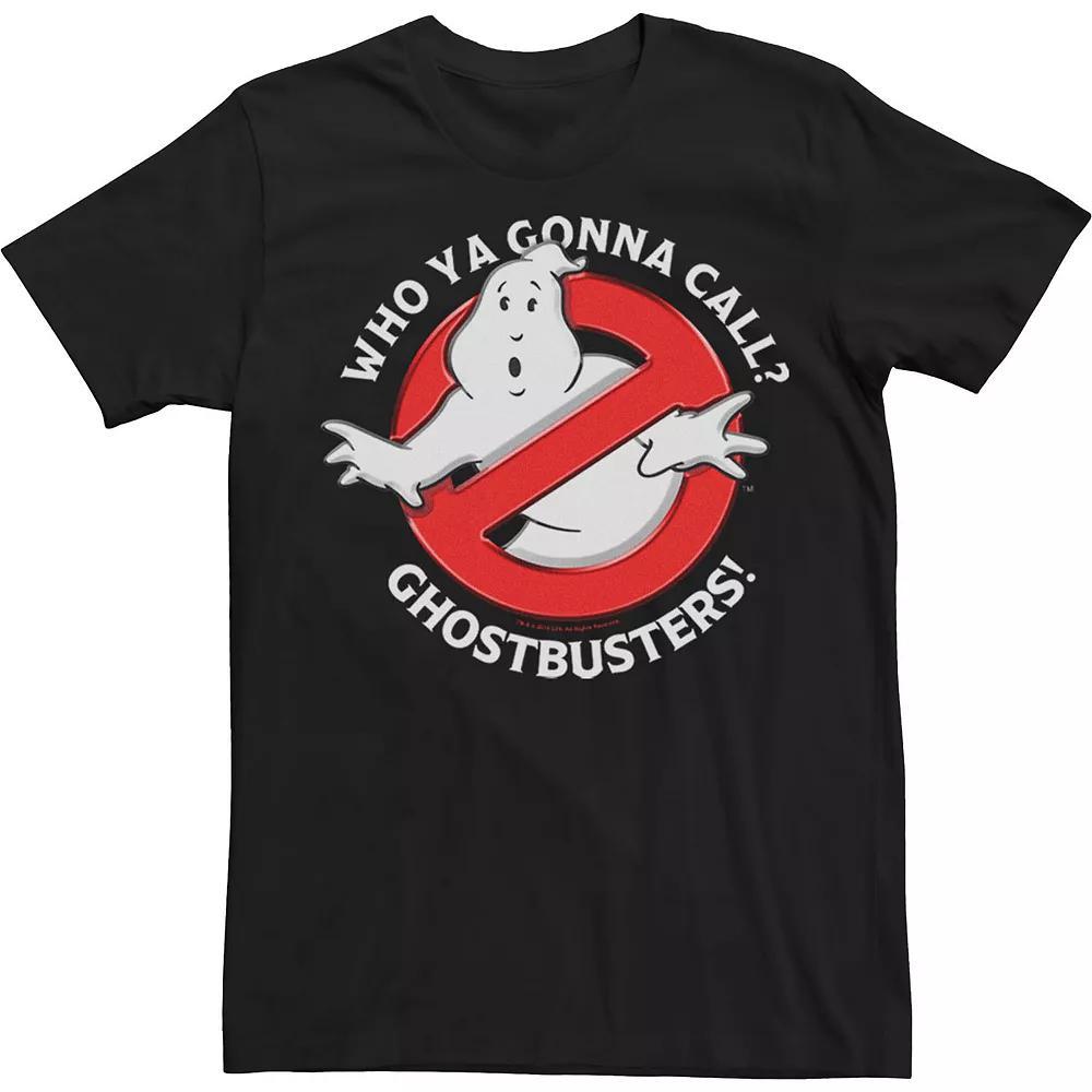Big & Tall Ghostbusters Who Ya Gonna Call Poster Tee, Men's, Size: XXL Tall, Black Product Image