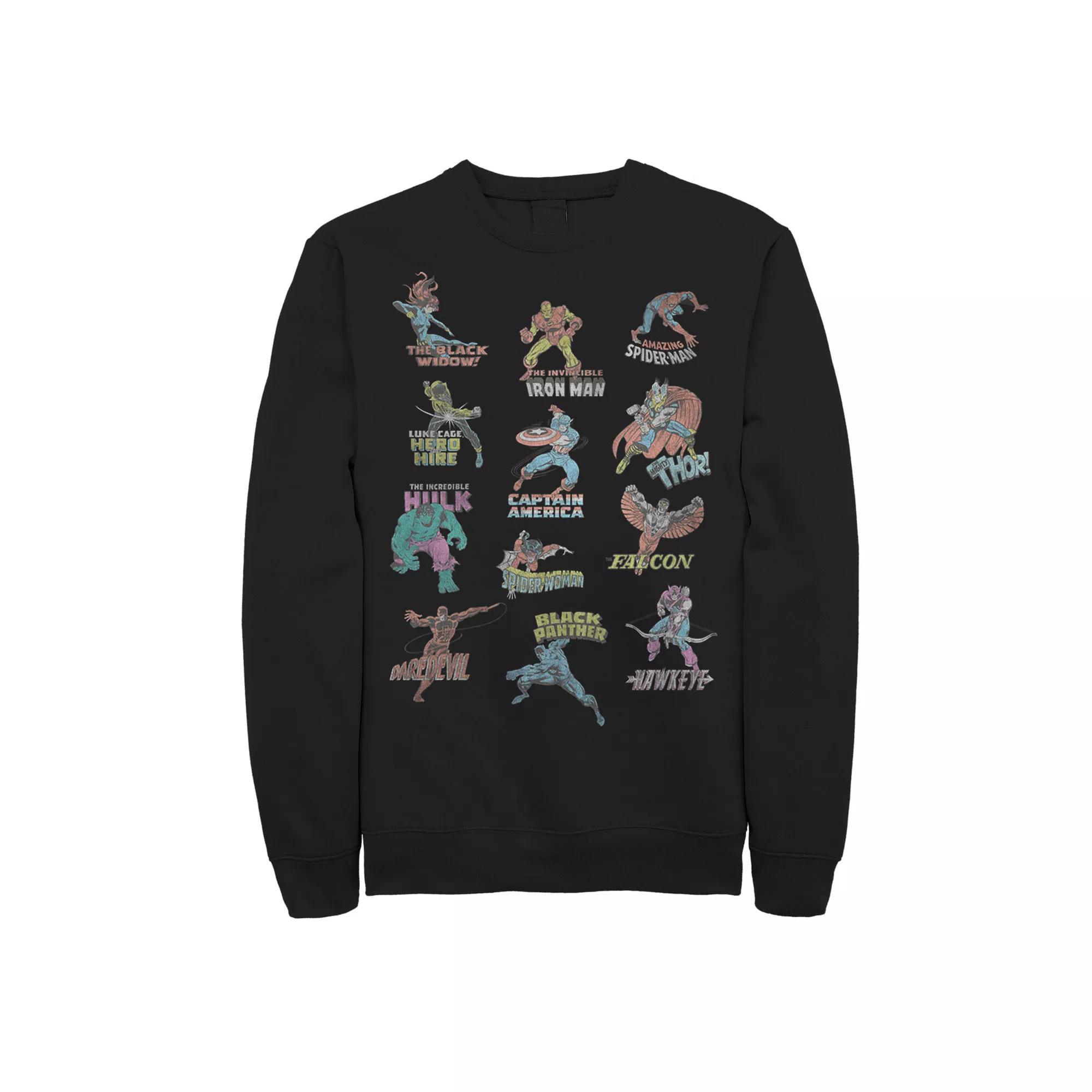 Mens Marvel Avengers Team Logos Sweatshirt Product Image