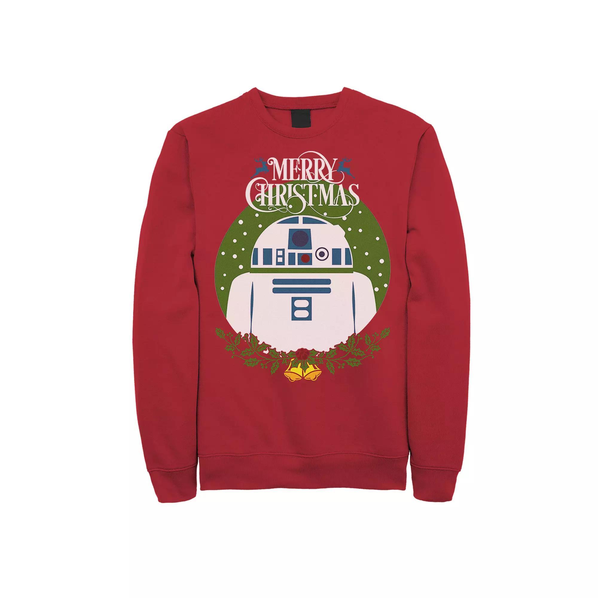 Men's Star Wars R2-D2 "Merry Christmas" Sweatshirt, Size: Small, Red Product Image